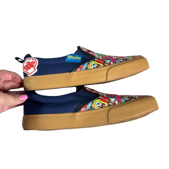 SpongeBob SquarePants Shoes Nickelodeon Ground Up Sz 7 Slip On Sneakers - Picture 5 of 11